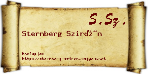 Sternberg Szirén névjegykártya